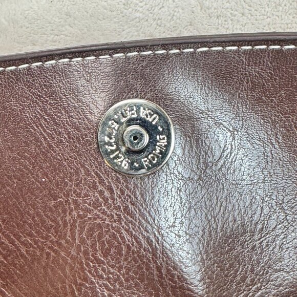 Kenneth Cole Reaction Leather Handbag Chocolate Brown Stylish Purse - Picture 16 of 16